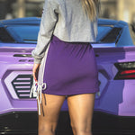 Bow Tie Track Mini Skirt
