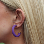 Medium Purple Hoop Earring