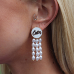 Cats Pearl Dangle Earring