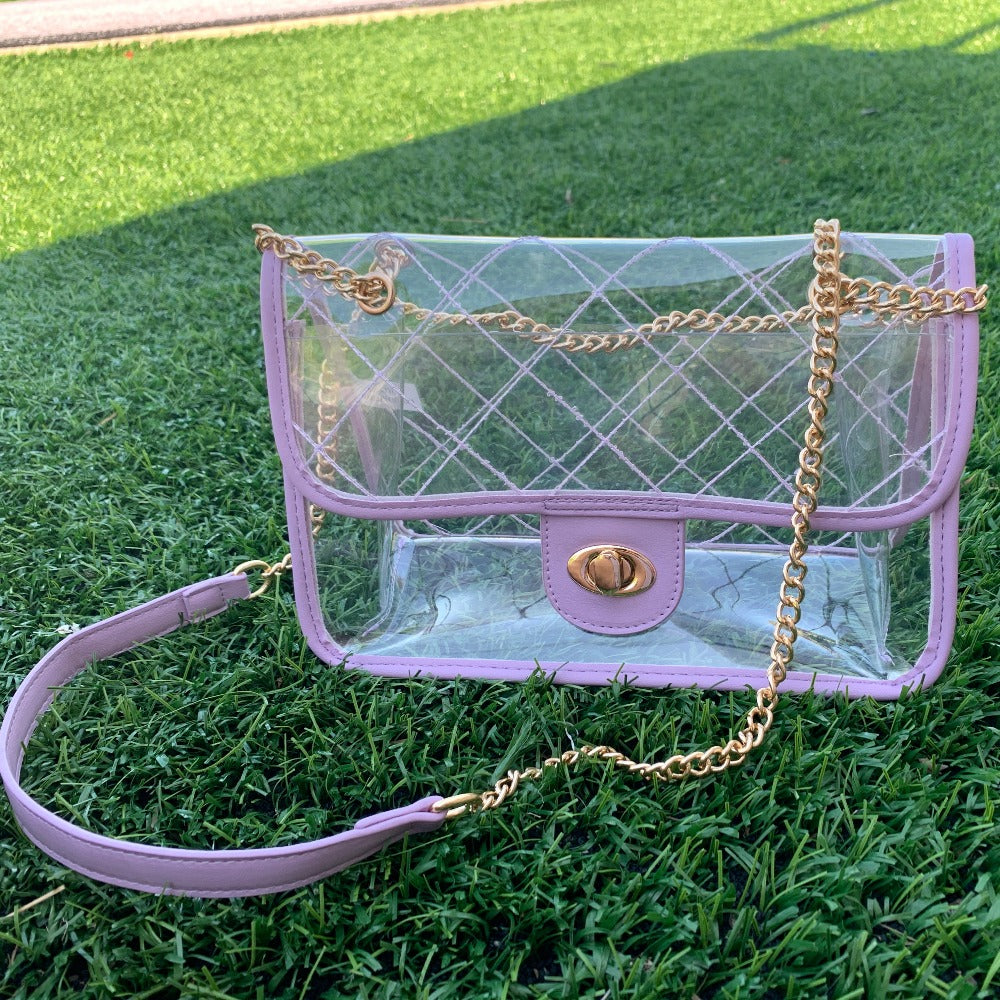 Lavender Quilted Clear Bag – Revelry Thread Co