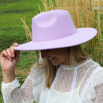 Dalia Wide Brim Hat (Lavender)