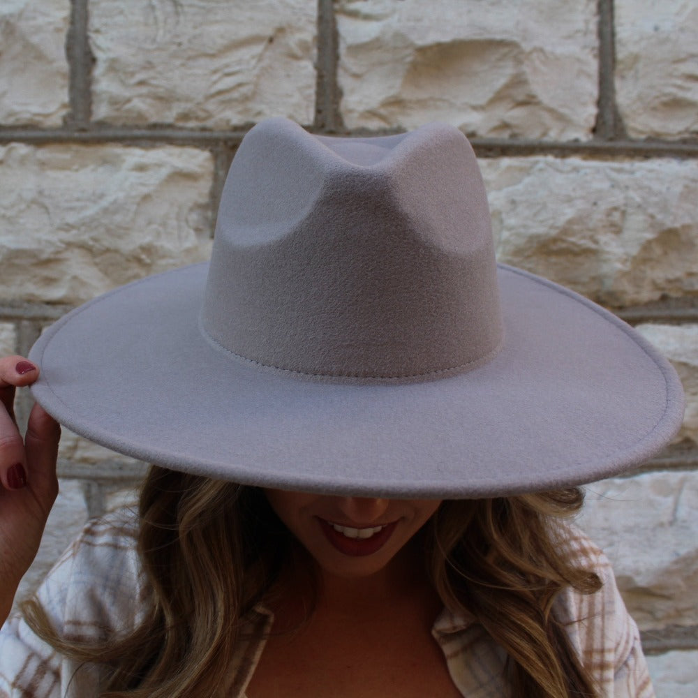 Dalia Wide Brim Hat (Grey)
