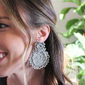 Seed Bead Disc Earring