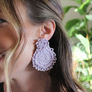 Seed Bead Disc Earring