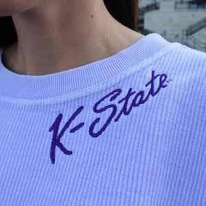 K-State Corded Crew Sweatshirt (Lavender)