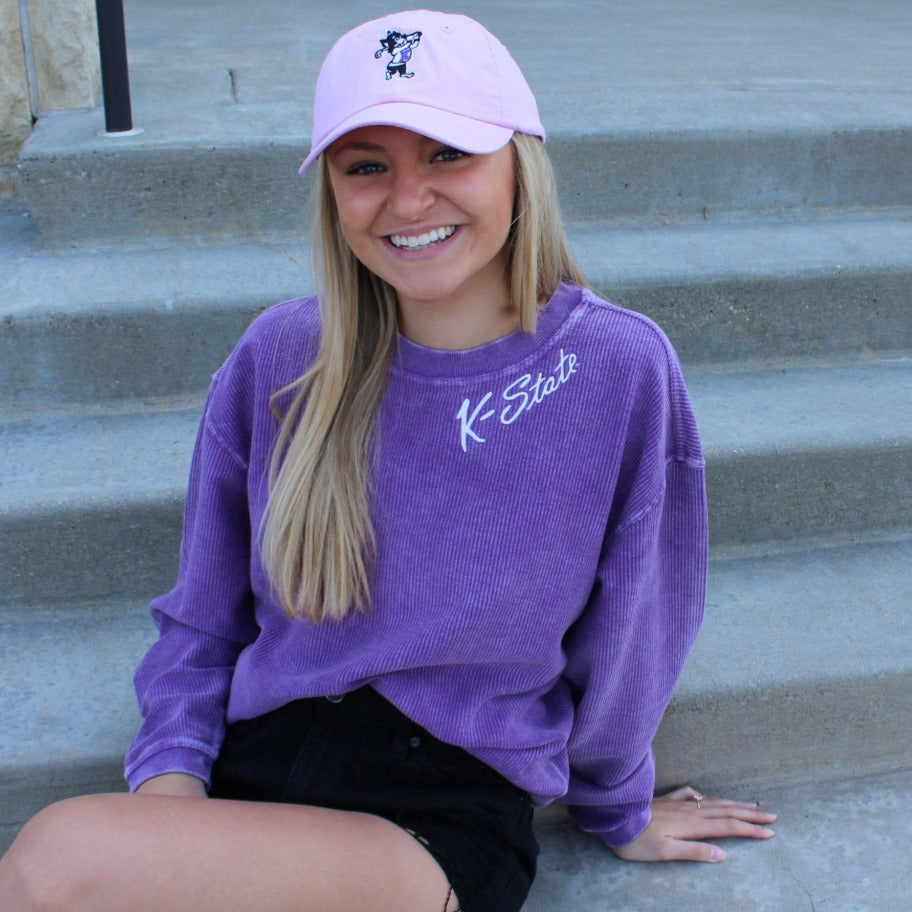 K-State Corded Crew Sweatshirt (Purple)
